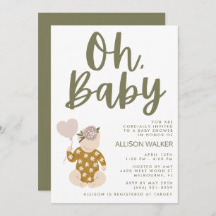 Invitación de Boho Baby Shower