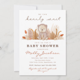 Invitación de Boho Bear Baby Shower | Bear Shower