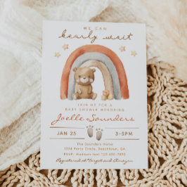 Invitación de Boho Bear Baby Shower | Bebé de oso