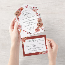 Invitación de Boho Country Floral Wedding