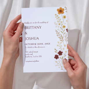 Invitación de Boho Elegant Boho Wedding de Autumn 