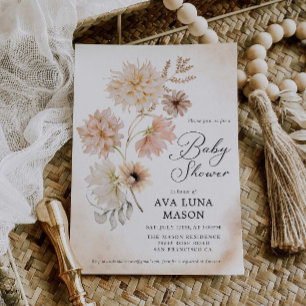 Invitación de Boho Floral Baby Shower