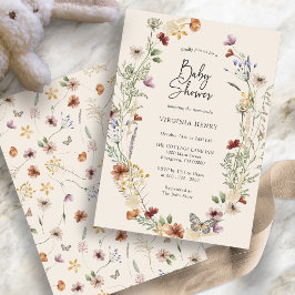 Invitación de Boho Floral Baby Shower