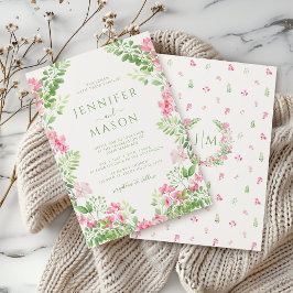 Invitación de Boho Floral Floral Wreath Garden Wed
