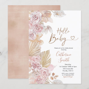 Invitación de Boho Hello Baby Baby Shower