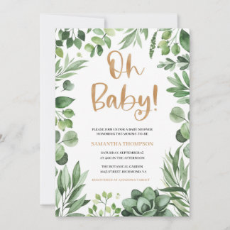 Invitación de Boho Oh Baby Shower, invitación exit