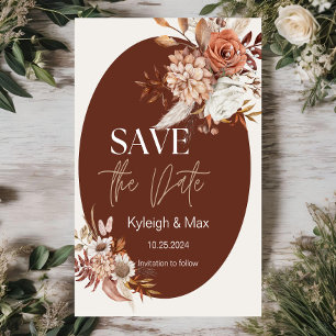 Invitación de Boho Pampas Grass para Guardar la Fe