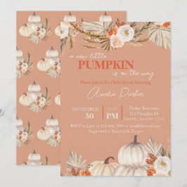 Invitación de Boho Pumpkin a Baby Shower