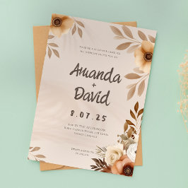 Invitación de Boho Rustic Elegant Wedding