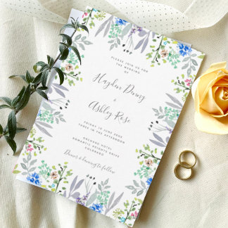 Invitación de Boho rústico romántico floral Boda