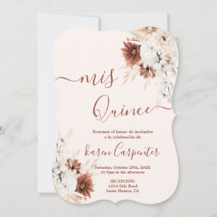 Invitación de Boho Terracotta Quinceanera