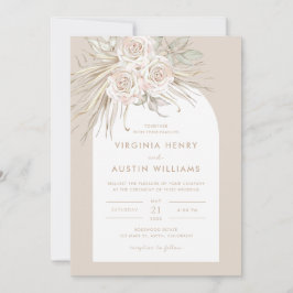 Invitación de Boho Tropical Watercolor Wedding