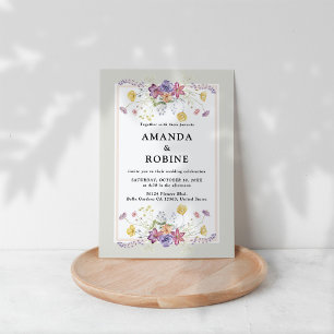 Invitación de Boho Wildflower Garden Wedding