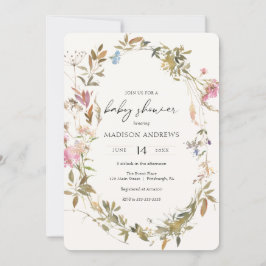 Invitación de Boho Wreath Baby Shower