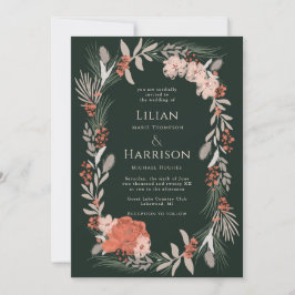 Invitación de boho y coraje botánico