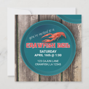 INVITACIÓN DE BOIL DE CRAWFISH DE personalizable
