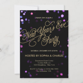 Invitación de Bokeh Glam a fiesta de Año Nuevo