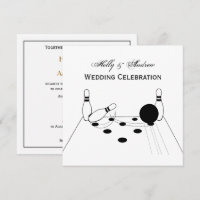 Invitación de bola y bolos de boliche