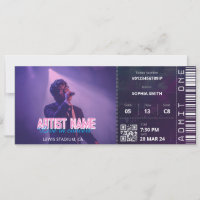 Invitación de Boleto de Concierto Personalizado Ev