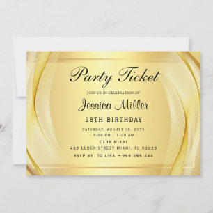 Invitación de Boleto de Fiesta