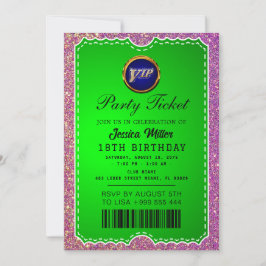 Invitación de Boleto de Fiesta