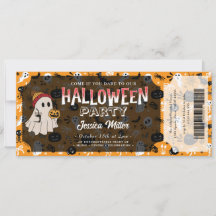 Invitación de Boleto de Fiesta de Halloween Espelu