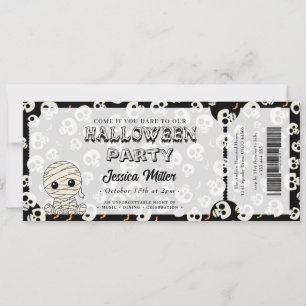 Invitación de Boleto de Fiesta de Halloween Espelu