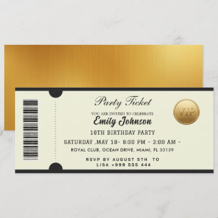 Invitación de Boleto de la Fiesta Dorada 2026