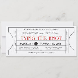 Invitación de Boleto de Película Antiguo