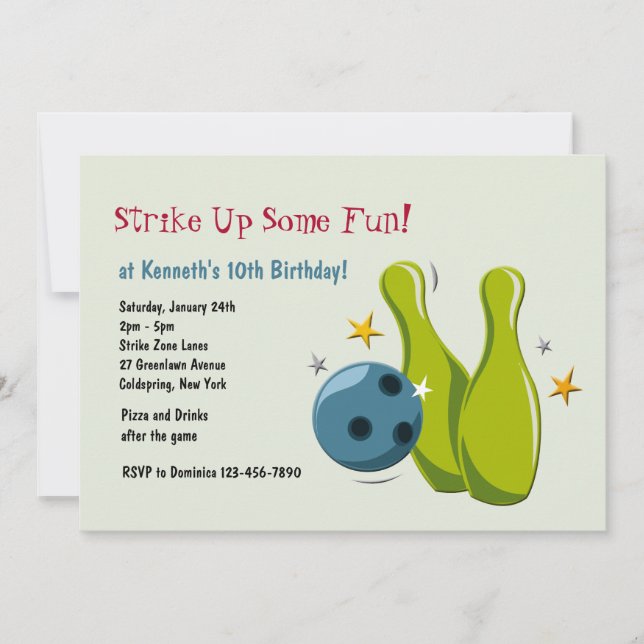 Invitación de Bolos (Anverso)