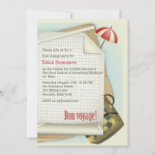 Invitación de Bon Voyage Party