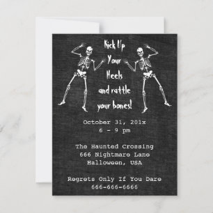 Invitación de Bone Boogie Halloween