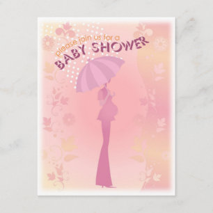 Invitación de Bonito en Baby Shower rosa