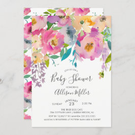 Invitación de bonito Pastel Floral Baby Shower