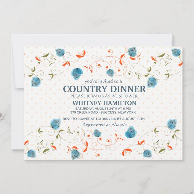 Invitación de borde de Berry (Anverso)