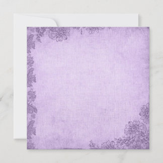 Invitación de borde floral de lavanda vintage