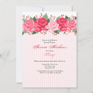 Invitación de borde Rosa