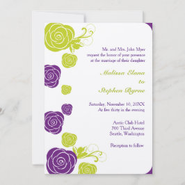 Invitación de borde Rosa abstracta