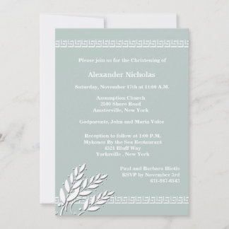 Invitación de bordes de clave griegos (elija su co