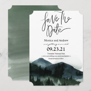 Invitación de bosque de montaña para guardar la fe