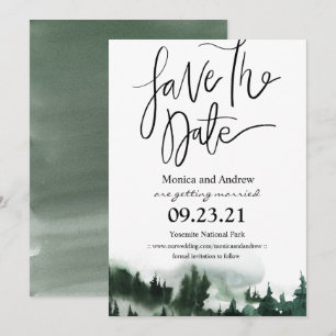 Invitación de bosque de montaña para guardar la fe