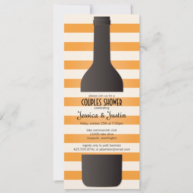 Invitación de Botella de Vino (Anverso)