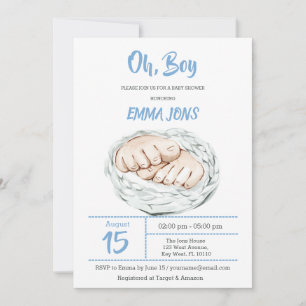 Invitación de Boy Baby Shower
