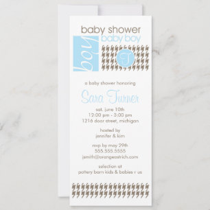 Invitación de Boy Baby Shower - De moda