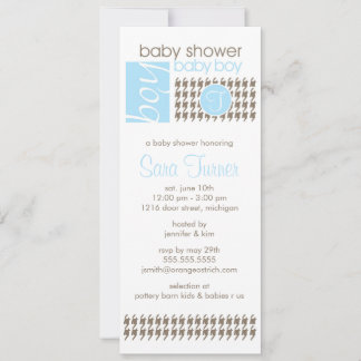 Invitación de Boy Baby Shower - De moda