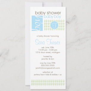 Invitación de Boy Baby Shower - De moda