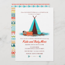 Invitación de Boy Baby Shower | Moda Boho