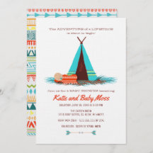 Invitación de Boy Baby Shower | Moda Boho