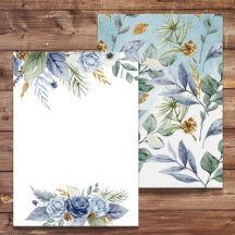 Invitación de bricolaje en blanco con flores de gr