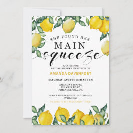 Invitación de Bridal Shower con limones